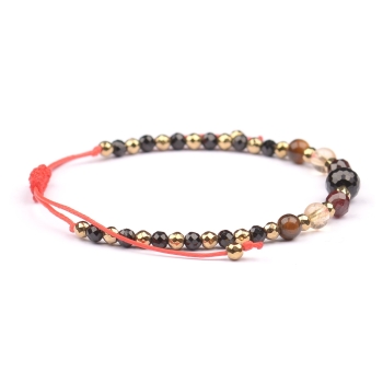 Bransoletka celebrytka TURMALIN + znak zodiaku LEW zodiak